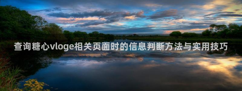 糖心logo官网:查询糖心vloge相关页面时的信息判断方法与实用技巧