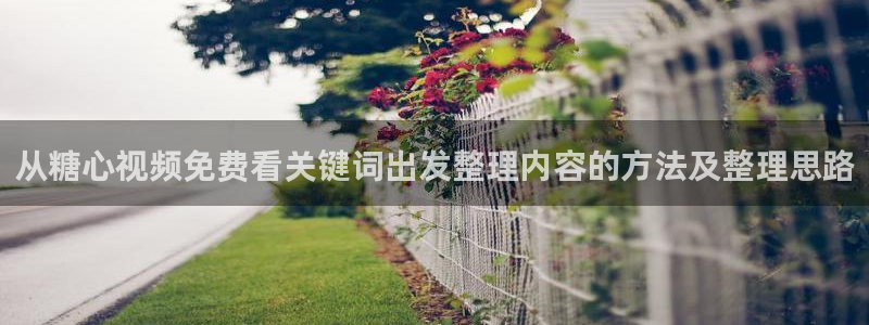 糖心在线下载：从糖心视频免费看关键词出发整理内容的方法及整理思路