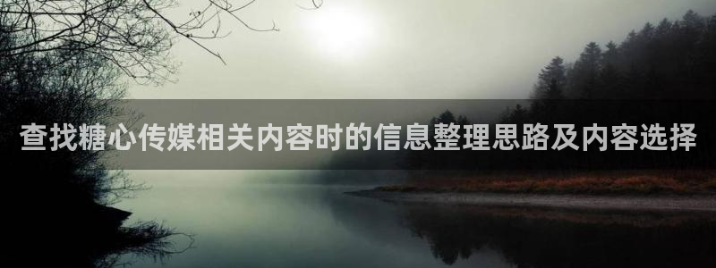 糖心网站入口:查找糖心传媒相关内容时的信息整理思路及内容选择