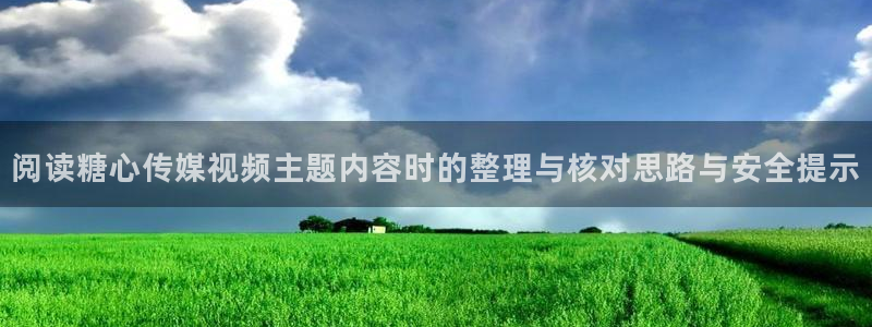 糖心在线观看:阅读糖心传媒视频主题内容时的整理与核对思路与安全提示